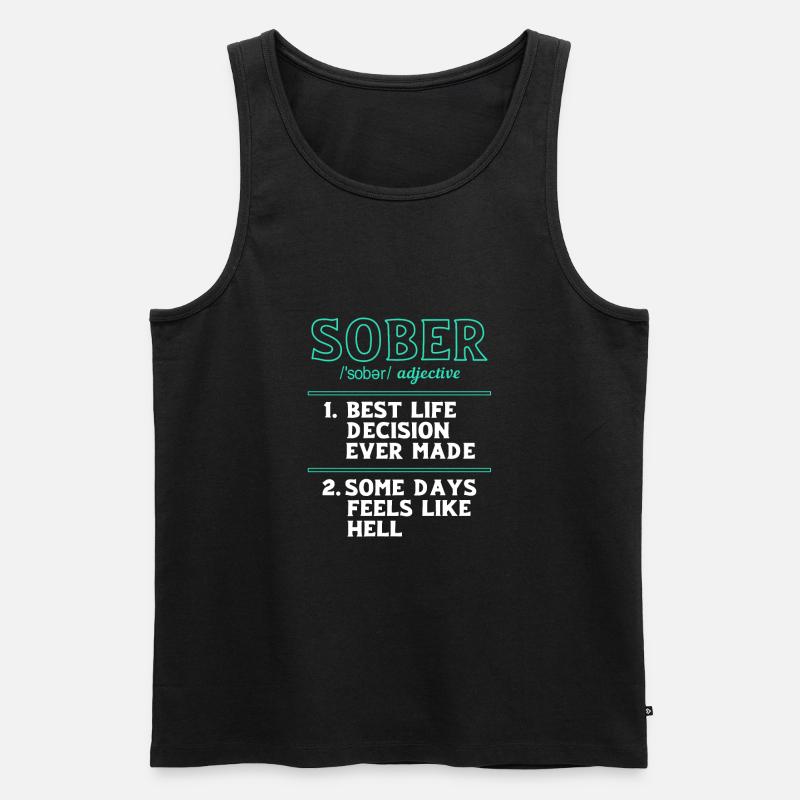 Drogenfrei Sucht Süchtig - Männer Premium Bio Tank Top - Schwarz