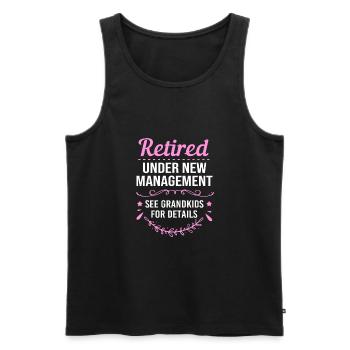 Retirement Pensioner Pensioner - Men's Premium Organic Tank Top - black - Front - Michal (187cm)