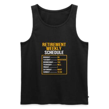 Retirement Pensioner Pensioner - Men's Premium Organic Tank Top - black - Front - AI Model Male 178 light (178cm)