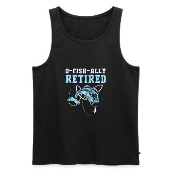 Retirement Pensioner Pensioner - Men's Premium Organic Tank Top - black - Front - AI Model Male 178 light (178cm)