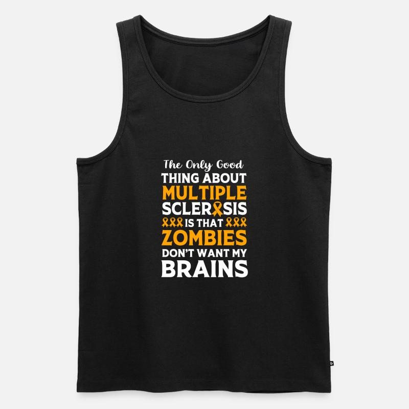 Multiple Sclerosis MS - Men's Premium Organic Tank Top - black