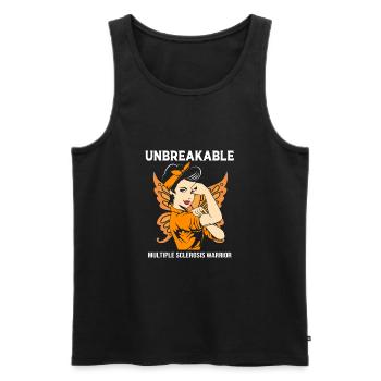 Multiple Sklerose MS - Männer Premium Bio Tank Top - Schwarz - Vorne - AI Model Male 178 light (178cm)