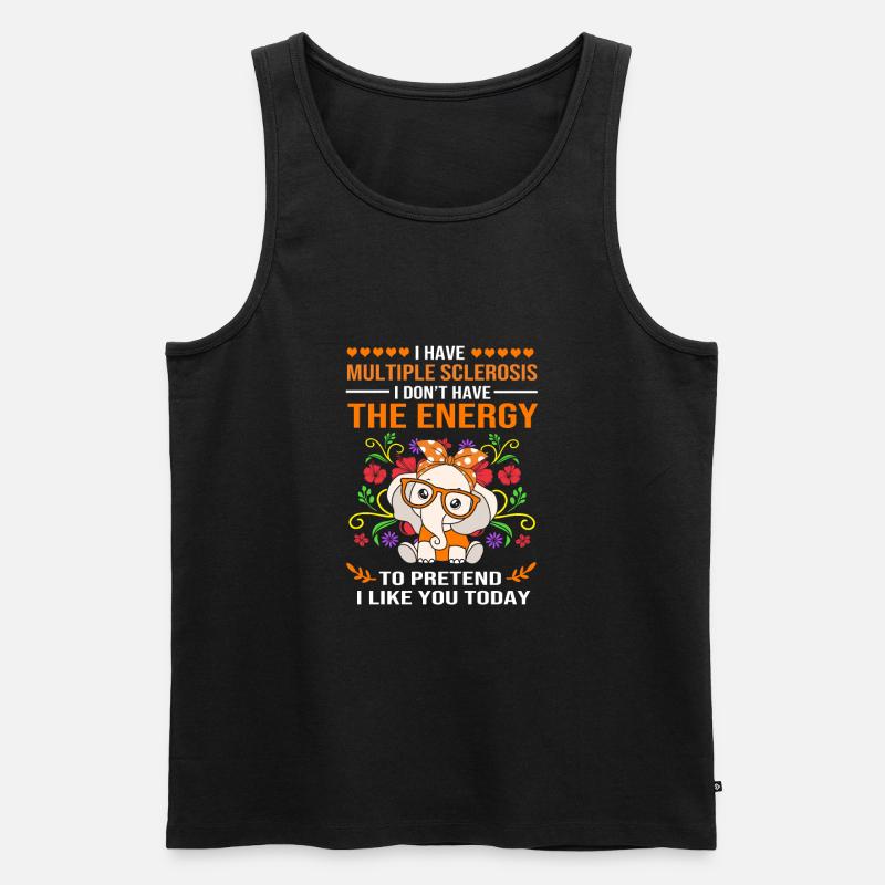 Multiple Sklerose MS - Männer Premium Bio Tank Top - Schwarz