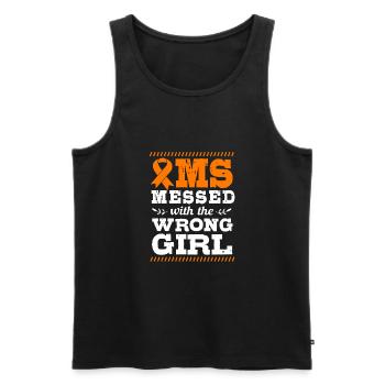 Multiple Sklerose MS - Männer Premium Bio Tank Top - Schwarz - Vorne - AI Model Male 178 light (178cm)