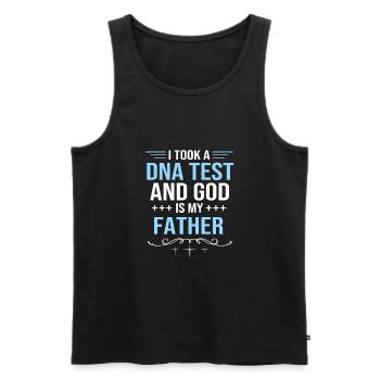 Pfarrer - Männer Premium Bio Tank Top - Schwarz - Vorne - AI Model Male 178 light (178cm)
