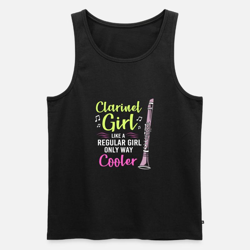 Klarinette - Männer Premium Bio Tank Top - Schwarz