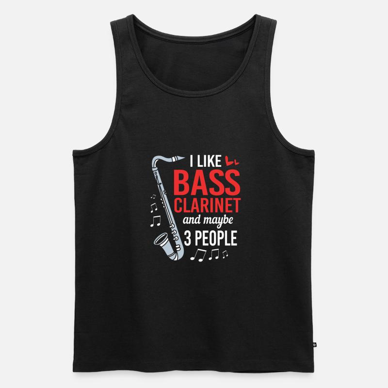 Klarinette - Männer Premium Bio Tank Top - Schwarz