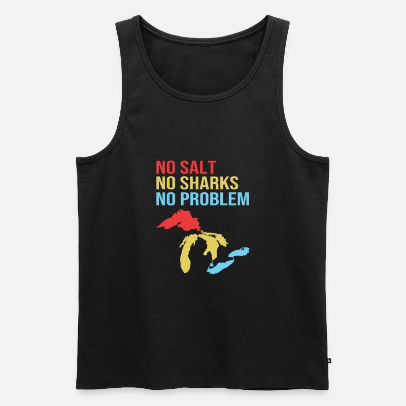 Great Lakes - Männer Premium Bio Tank Top - Schwarz