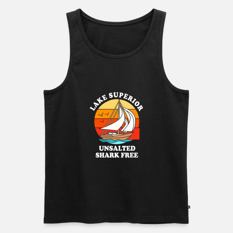 Great Lakes - Männer Premium Bio Tank Top - Schwarz