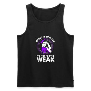 Morbus Crohn - Männer Premium Bio Tank Top - Schwarz - Vorne - AI Model Male 178 light (178cm)