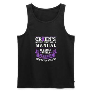 Morbus Crohn - Männer Premium Bio Tank Top - Schwarz - Vorne - AI Model Male 178 light (178cm)