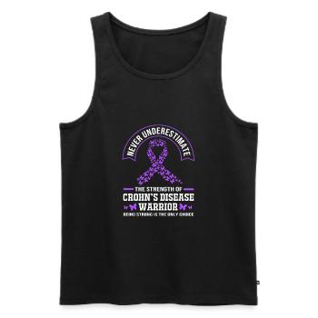 Morbus Crohn - Männer Premium Bio Tank Top - Schwarz - Vorne - AI Model Male 178 light (178cm)
