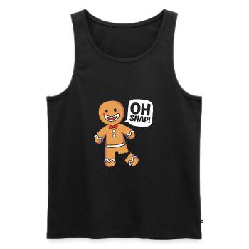 Gingerbread Man Gingerbread Heart Gingerbread Snacking - Men's Premium Organic Tank Top - black - Front - AI Model Male 178 light (178cm)