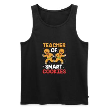 Gingerbread Man Gingerbread Heart Gingerbread Snacking - Men's Premium Organic Tank Top - black - Front - AI Model Male 178 light (178cm)