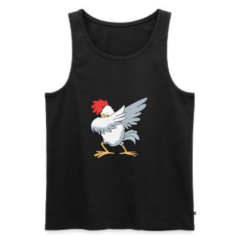 Chicken Poultry - Men's Premium Organic Tank Top - black - Front - AI Model Male 178 light (178cm)