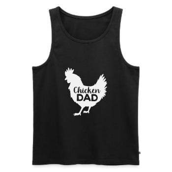 Poulet Volaille - Débardeur bio Premium Homme - noir - Devant - AI Model Male 178 light (178cm)