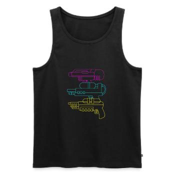 Water pistol - Men's Premium Organic Tank Top - black - Front - Michal (187cm)