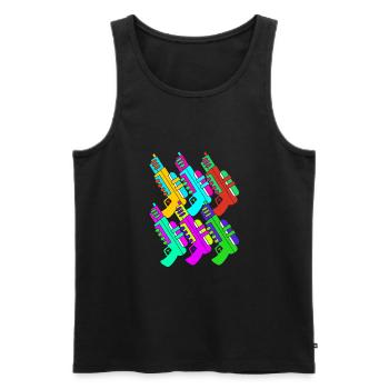 Water pistol - Men's Premium Organic Tank Top - black - Front - Michal (187cm)