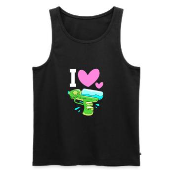 Water pistol - Men's Premium Organic Tank Top - black - Front - Michal (187cm)