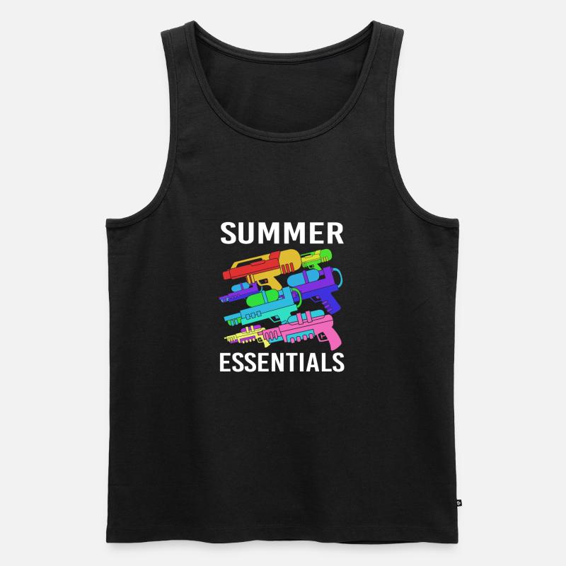 Wasserpistole - Männer Premium Bio Tank Top - Schwarz