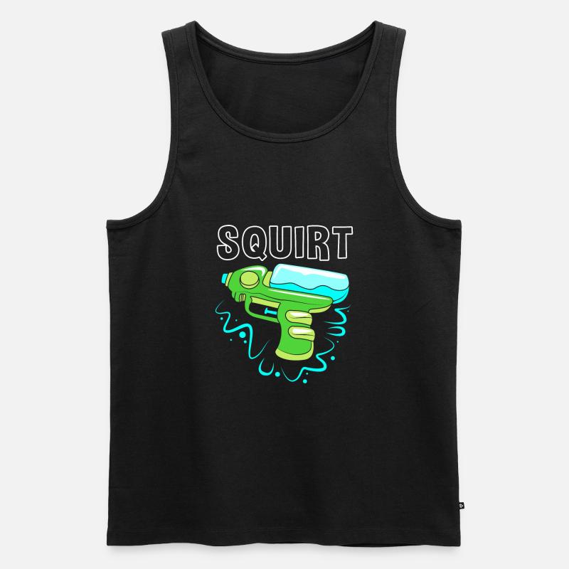 Wasserpistole - Männer Premium Bio Tank Top - Schwarz
