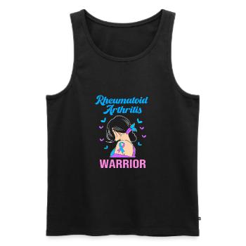 Rheumatism Arthritis - Men's Premium Organic Tank Top - black - Front - AI Model Male 178 light (178cm)