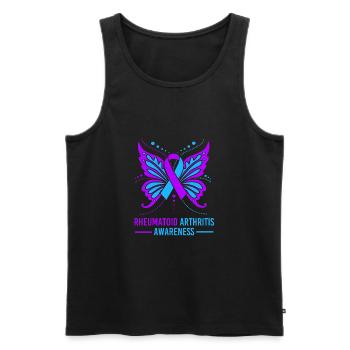 Rheumatism Arthritis - Men's Premium Organic Tank Top - black - Front - AI Model Male 178 light (178cm)