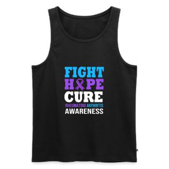 Rheuma Arthritis - Männer Premium Bio Tank Top - Schwarz - Vorne - AI Model Male 178 light (178cm)