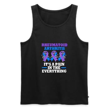 Rheuma Arthritis - Männer Premium Bio Tank Top - Schwarz - Vorne - AI Model Male 178 light (178cm)