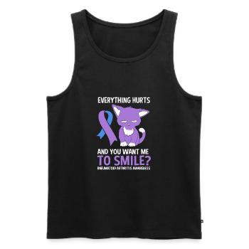 Rheuma Arthritis - Männer Premium Bio Tank Top - Schwarz - Vorne - AI Model Male 178 light (178cm)