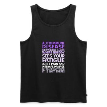 Autoimmune disease - Men's Premium Organic Tank Top - black - Front - AI Model Male 178 light (178cm)