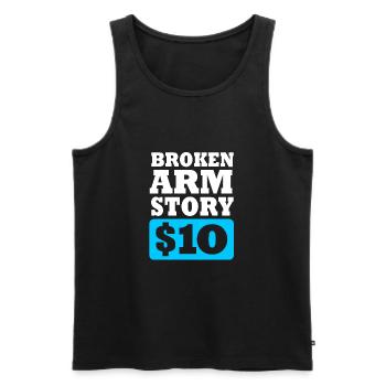 Broken Arm Bone Fracture - Men's Premium Organic Tank Top - black - Front - AI Model Male 178 light (178cm)