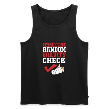 Broken Arm Bone Fracture - Men's Premium Organic Tank Top - black - Front - AI Model Male 178 light (178cm)