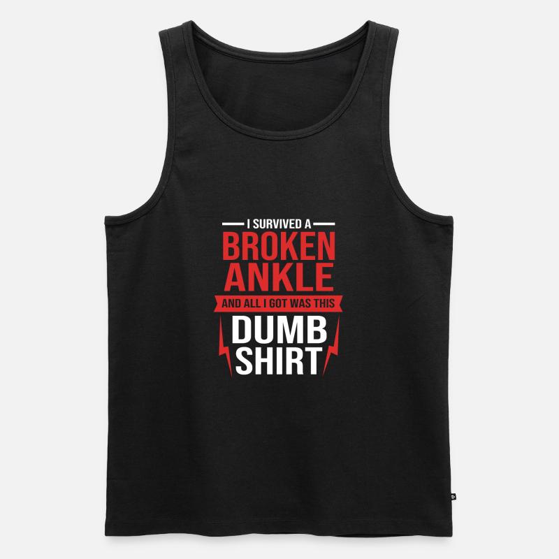 Gebrochener Arm Knochen Knochenbruch - Männer Premium Bio Tank Top - Schwarz