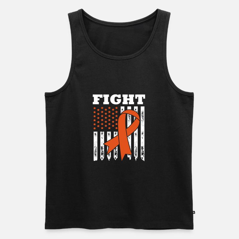 Leukämie Bewusstsein - Männer Premium Bio Tank Top - Schwarz