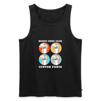 Knie Operation - Männer Premium Bio Tank Top - Schwarz - Vorne - AI Model Male 178 light (178cm)