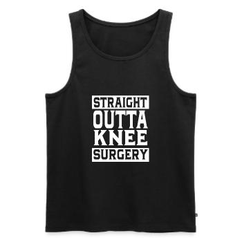 Knie Operation - Männer Premium Bio Tank Top - Schwarz - Vorne - AI Model Male 178 light (178cm)