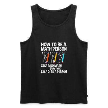 Mathematics - Men's Premium Organic Tank Top - black - Front - AI Model Male 178 light (178cm)