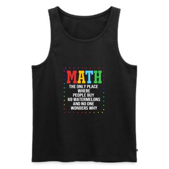 Mathematics - Men's Premium Organic Tank Top - black - Front - AI Model Male 178 light (178cm)