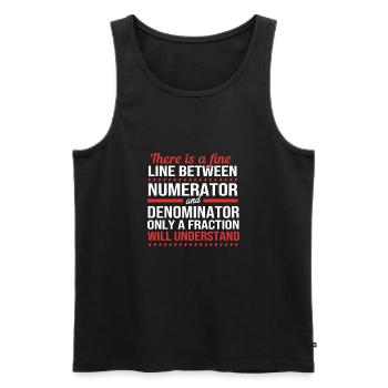 Mathematics - Men's Premium Organic Tank Top - black - Front - AI Model Male 178 light (178cm)