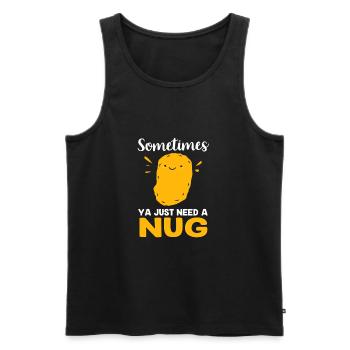 Chicken Nuggets - Men's Premium Organic Tank Top - black - Front - AI Model Male 178 light (178cm)