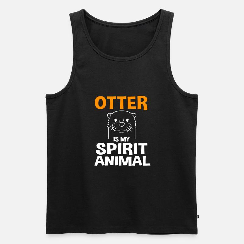 Otter - Männer Premium Bio Tank Top - Schwarz