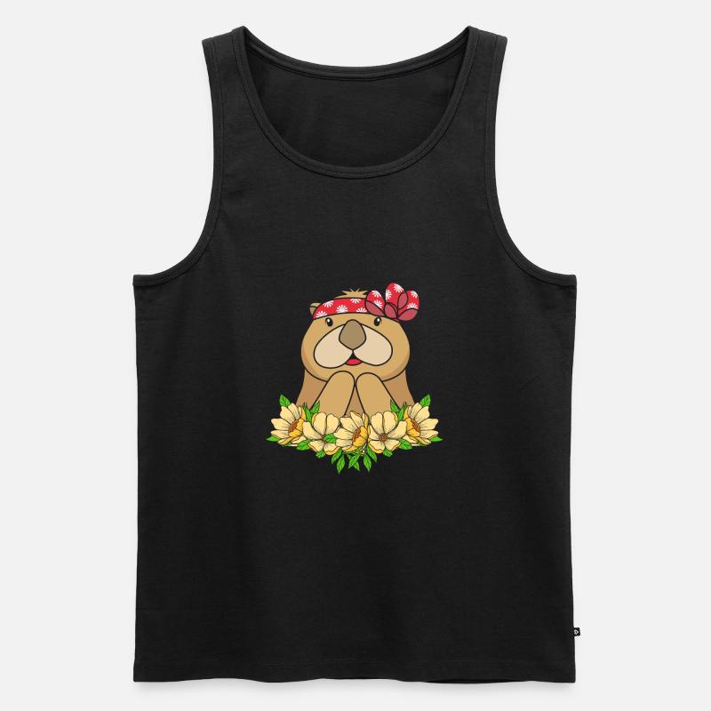 Otter - Männer Premium Bio Tank Top - Schwarz