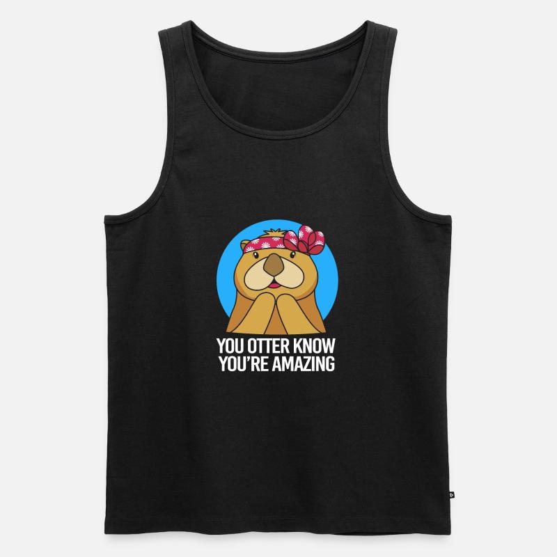 Otter - Männer Premium Bio Tank Top - Schwarz