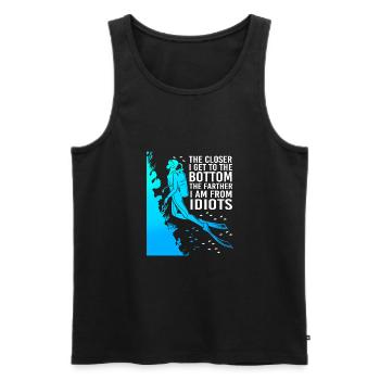 Dive - Men's Premium Organic Tank Top - black - Front - Michal (187cm)