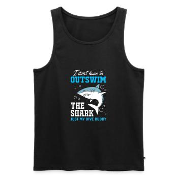 Dive - Men's Premium Organic Tank Top - black - Front - Michal (187cm)