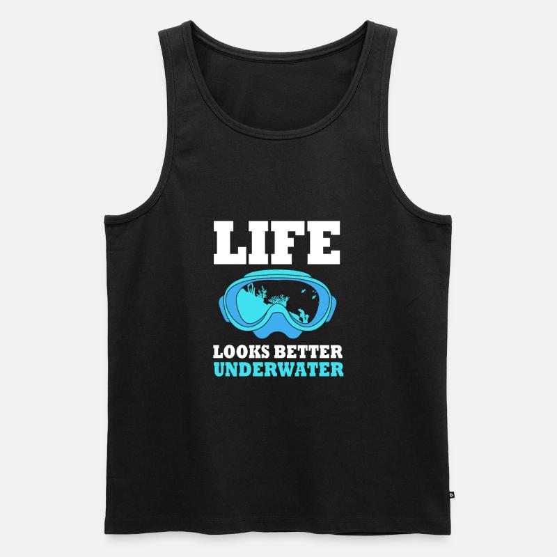 Tauchen - Männer Premium Bio Tank Top - Schwarz