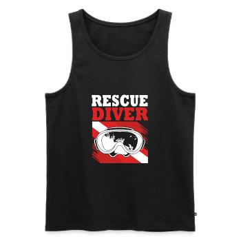 Tauchen - Männer Premium Bio Tank Top - Schwarz - Vorne - AI Model Male 178 light (178cm)
