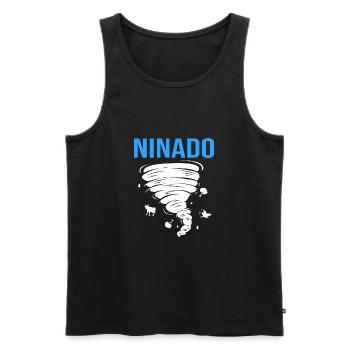 Tornado Birthday Fête d’anniversaire des enfants - Débardeur bio Premium Homme - noir - Devant - Michal (187cm)