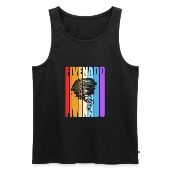 Tornado Birthday Fête d’anniversaire des enfants - Débardeur bio Premium Homme - noir - Devant - Michal (187cm)